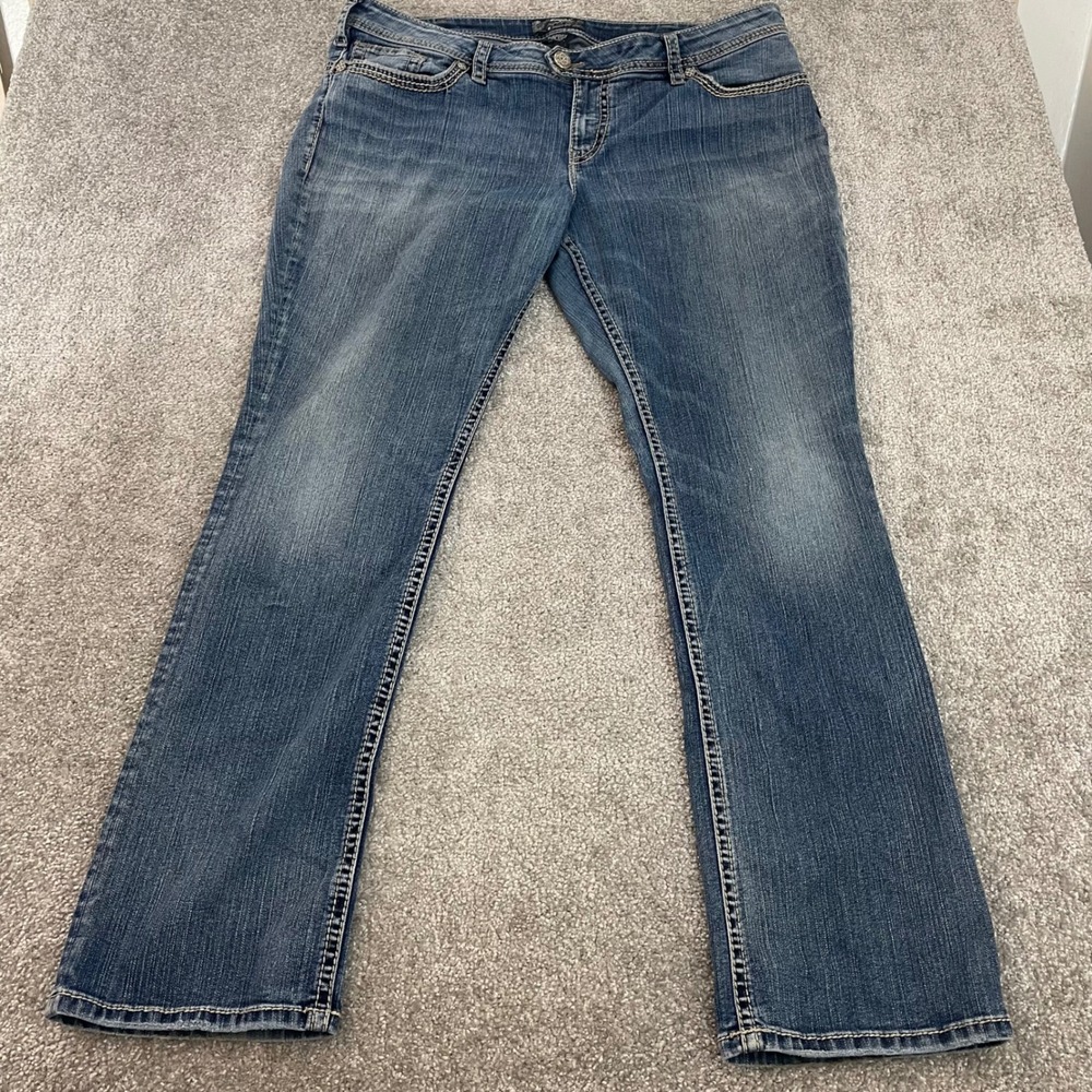 Silver Jeans Womens 40 x 32 Y2K Tuesday 16.5 Mid Slim Bootcut (Size Tag 20x33)